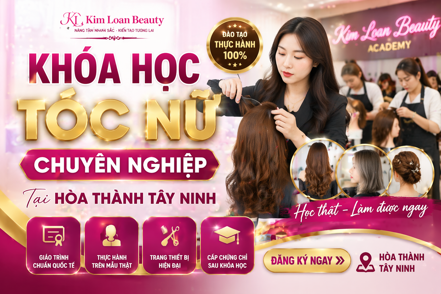 Khóa học làm tóc nữ Tây Ninh